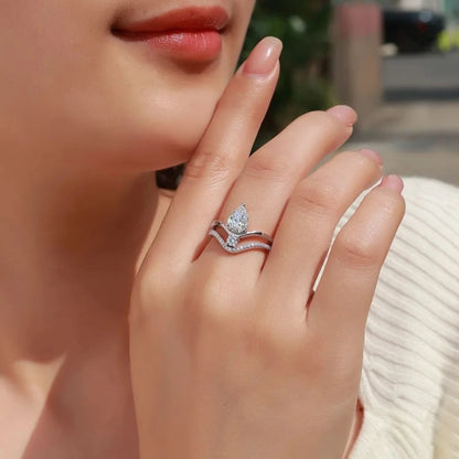 Bague MUSHAN Luxury Jewelry en argent sterling 925 pour femme, diamant moissanite émeraude certifié GRA, couleur D, joaillerie fine