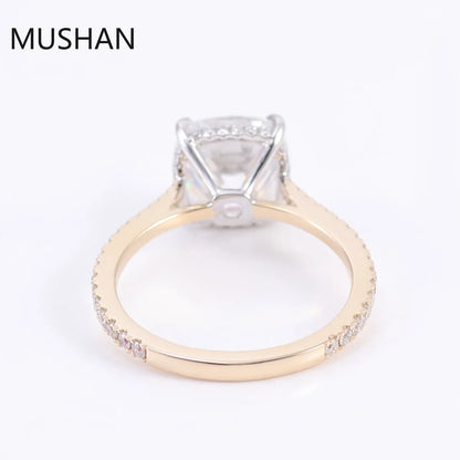 MUSHAN Luxury Custom 14K 18K Gold Rings Band Jewelry With Moissanite Diamond Lab Grown Gemstones Diamond Wedding Ring For Women