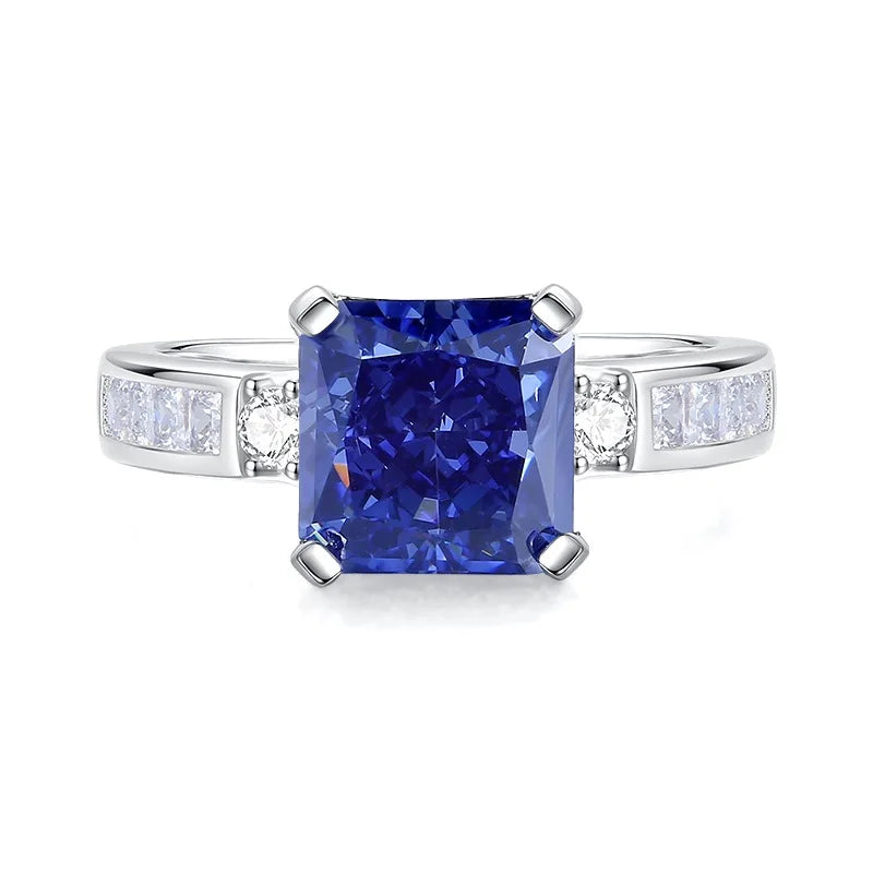 Bague de marque MuShan en argent sterling 925 avec diamant haut carbone (HCD) pour femme, plaquée rhodium, bijou de joaillerie