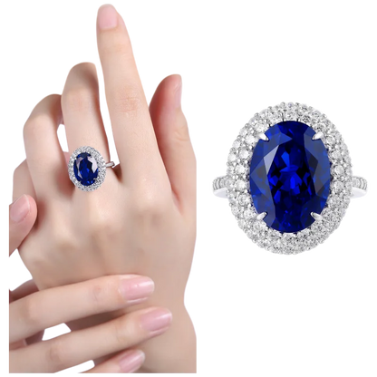 Anillo de compromiso MUSHAN de plata de ley 925 con zafiro rojo de laboratorio corte Asscher para mujer, bañado en oro de 18 quilates, certificado GRC