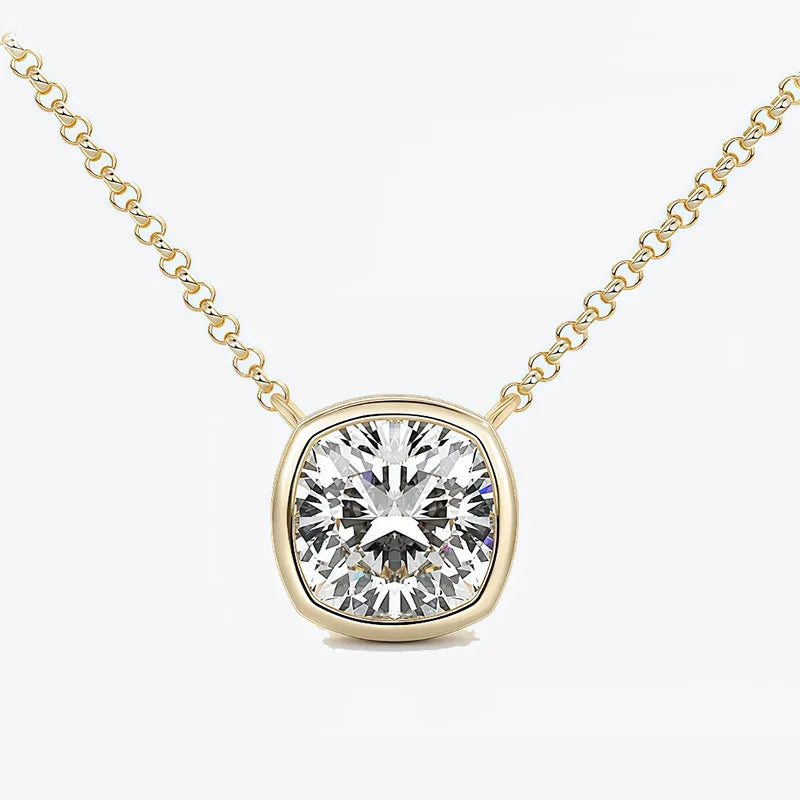 MUSHAN Bespoke Jewelry 925 Sterling Silver Necklace Moissanite D Color VVS Fine Opulent 925 Sterling Silver Pendants Diamond