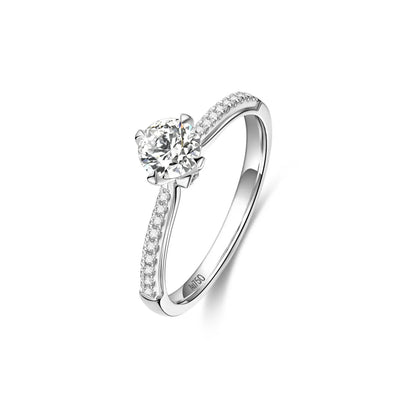 MUSHAN Luxury Custom 14K 18K Gold Rings Band Jewelry With Moissanite Diamond Lab Grown Gemstones Diamond Wedding Ring For Women
