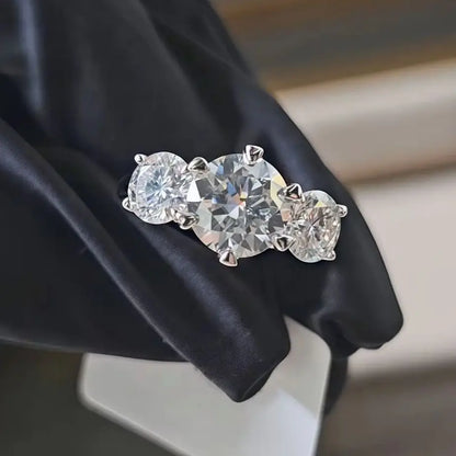 MUHAN Luxury Jewelry  925 Sterling Silver Ring Wedding Band  Women GRA Certificate Moissanite Diamond Rings D Color Fine Jewelry