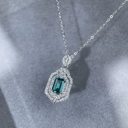 MuShan Jewelry 925 Sterling Silver Necklace Pendant Chain HCD Gemstones Minimalist Style Elegant Style Women Necklaces Jewelry