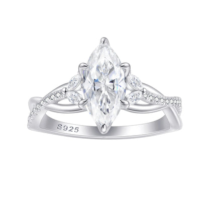 MuShan Designer Jewelry 925 Sterling Silver Ring Zircon 7A Round Daytime for Girlfriend 18K Real Gold Plated Fine Jewelry Rings