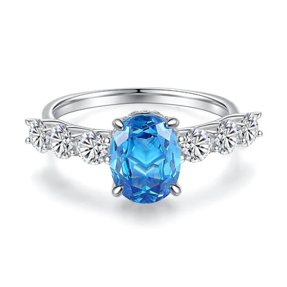 MUSHAN Luxury Jewelry s 925 Sterling Silver Rings For Women CMA Certificate HCD Gemstones Sapphire Ring Bands s925 Fine Jewelry