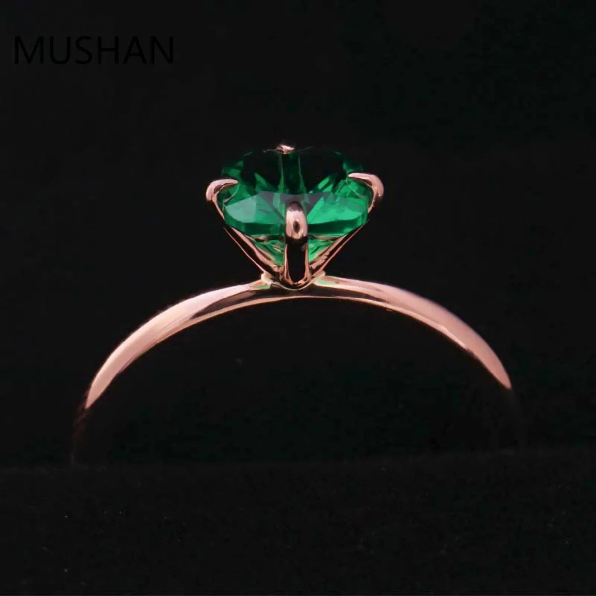 MUSHAN Anillo de boda de lujo personalizado para mujer, de oro de 14K o 18K, con diamantes de moissanita y piedras preciosas cultivadas en laboratorio.