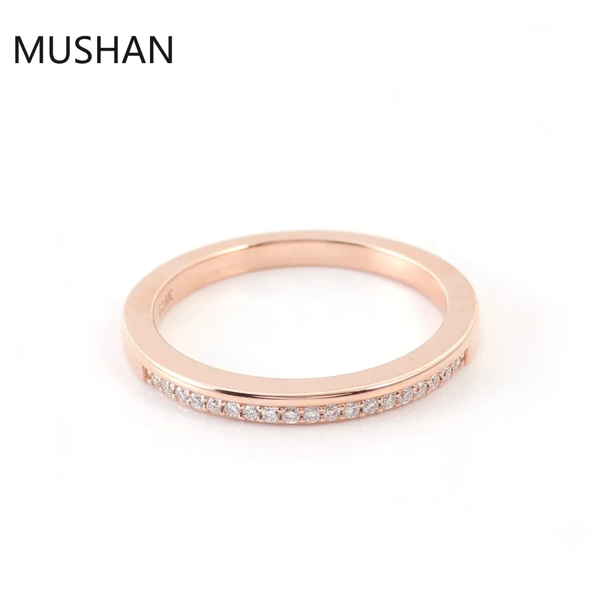 MUSHAN Luxury Custom 14K 18K Gold Rings Band Jewelry With Moissanite Diamond Lab Grown Gemstones Diamond Wedding Ring For Women