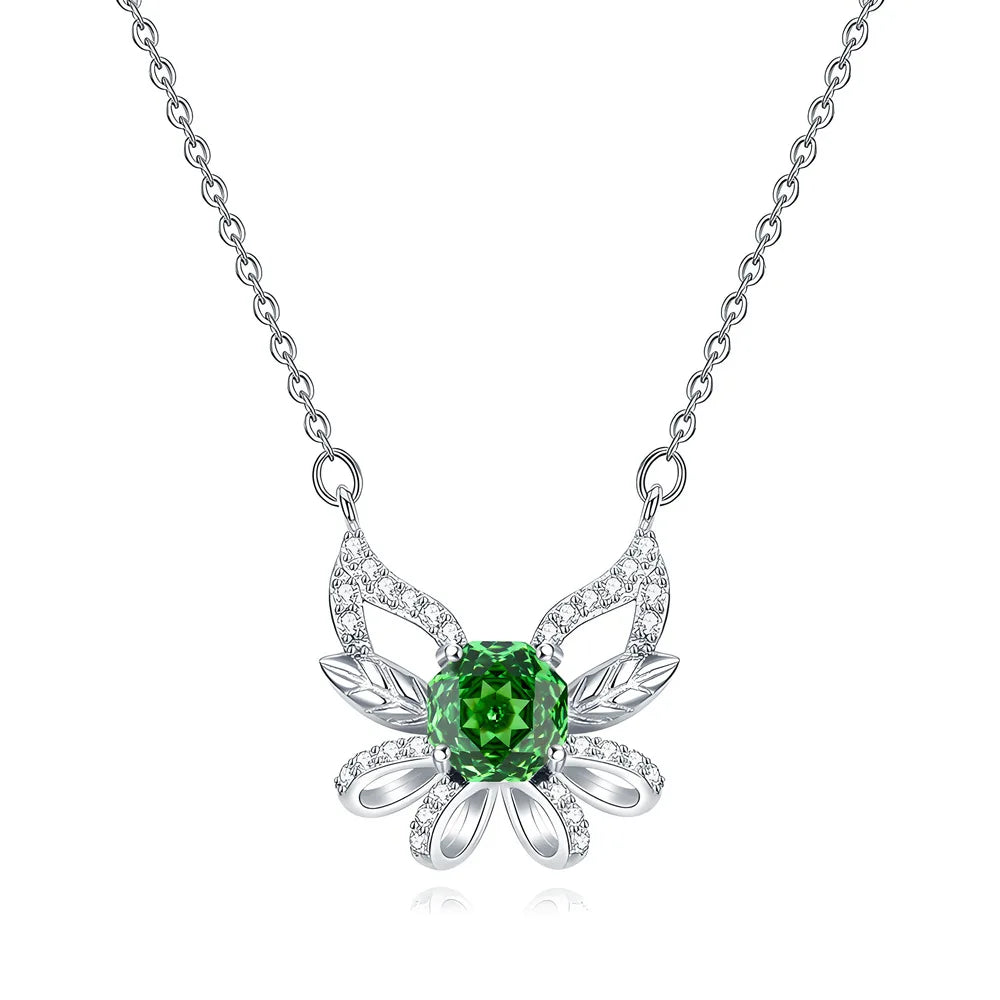 MuShan Jewelry 925 Sterling Silver Necklace Pendant Chain HCD Diamonds Timeless Style Best Friend Gift Women Necklaces Jewelry