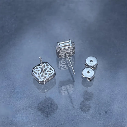 MuShan Designer Jewelry 925 Sterling Silver Earrings Dangle Artisan 1CT Moissanite Mother Day Girls Platinum Plated MST Patent
