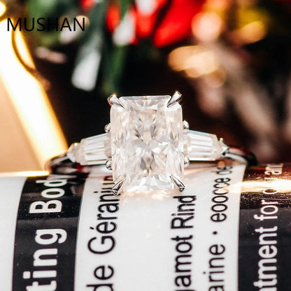 MUSHAN Luxury Custom 14K 18K Gold Rings Band Jewelry With Moissanite Diamond Lab Grown Gemstones Diamond Wedding Ring For Women