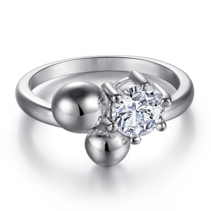 MuShan Jewelry 925 Sterling Silver Romantic Engagement Ring 7A Cubic Zirconia  Women Rings Bands Rings Bands  Women Gift