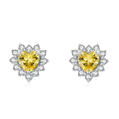 MuShan Jewelry 925 Sterling Silver Stud Earrings Dangle High Carbon Diamond Classic Luxury Women Earring Fine Jewelry
