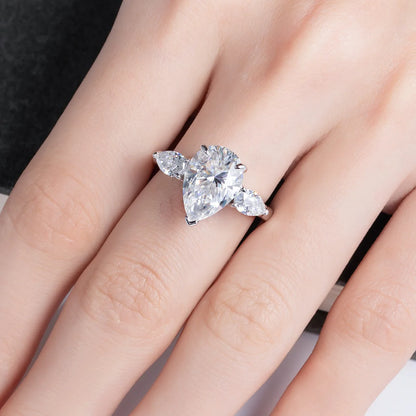 Bague MUSHAN Luxury Jewelry en argent sterling 925 pour femme, avec diamant moissanite certifié GRA de 3 ct ou 5 ct, couleur D, bijou de luxe
