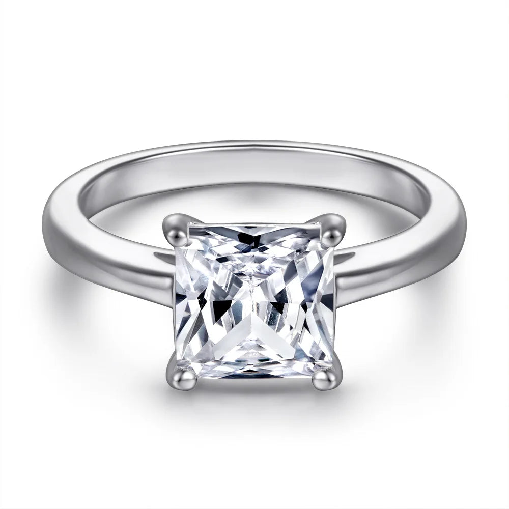 Anillo de boda de plata de ley 925 MuShan Jewelry con diamante de carbono de alta calidad, anillo de compromiso, regalo de Navidad, joyería fina para mujer