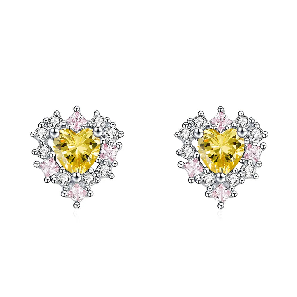 MuShan Jewelry 925 Sterling Silver Stud Earrings Dangle High Carbon Diamond Bridal Shower Modern Women Earring Fine Jewelry