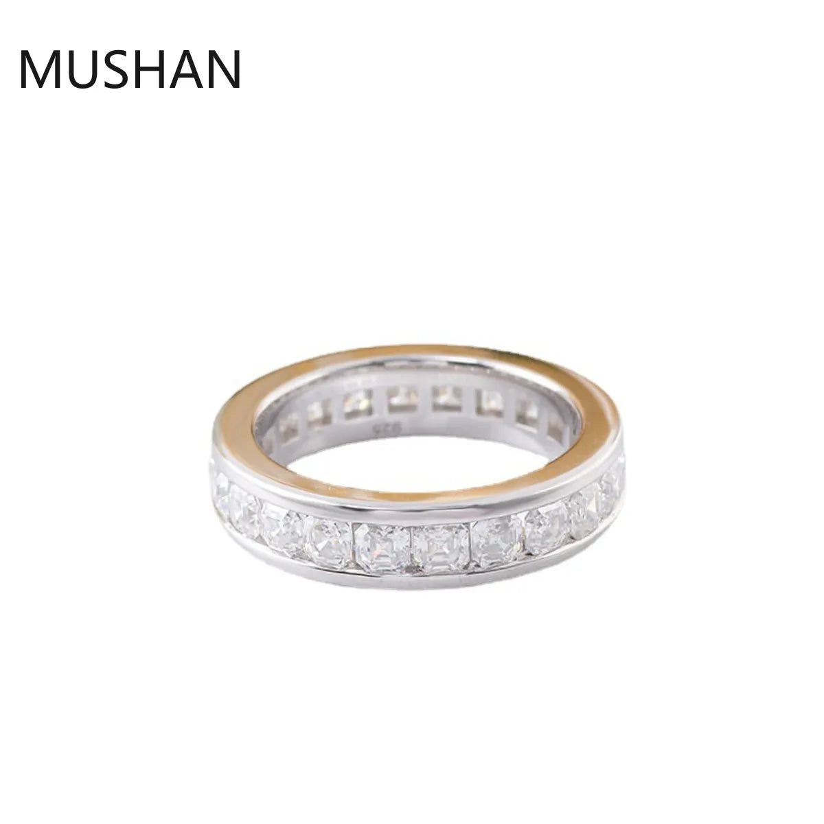 MUSHAN Luxury Custom 14K 18K Gold Rings Band Jewelry With Moissanite Diamond Lab Grown Gemstones Diamond Wedding Ring For Women