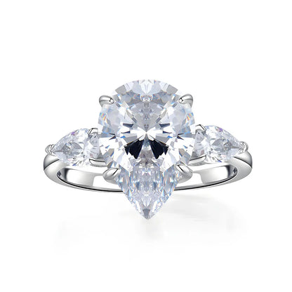 MuShan Jewelry 925 Sterling Silver Ring Wedding Band HCD Gemstones Engagement Party Valentine Gift Women Rings Fine Jewelry