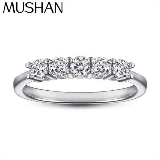 Anillo de compromiso MuShan Jewelry de plata de ley 925 con circonita cúbica 5A para mujer, regalo de aniversario para ella