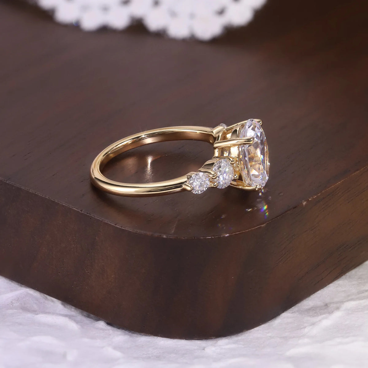 MuShan Designer Jewelry 925 Sterling Silver Ring Moissanite Diamond Artisan Ring for Bride 18K Gold Plated MST Patent Rings