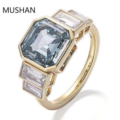 MUSHAN Luxury Custom 14K 18K Gold Rings Band Jewelry With Moissanite Diamond Lab Grown Gemstones Diamond Wedding Ring For Women