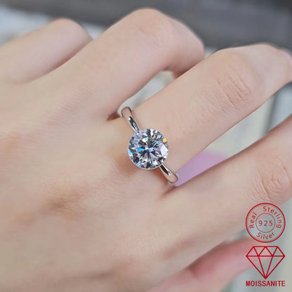 MUHAN Luxury Jewelry  925 Sterling Silver Ring Wedding Band  Women GRA Certificate Moissanite Diamond Rings D Color Fine Jewelry