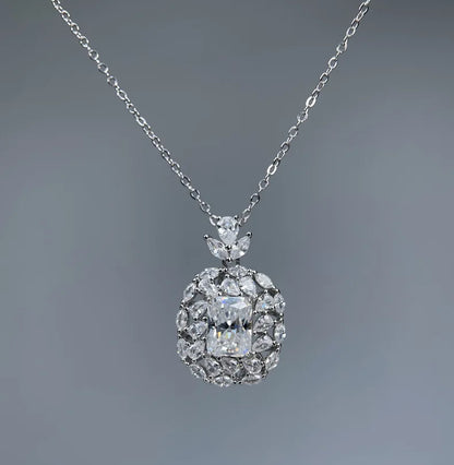 MuShan Luxury Jewelry 925 Sterling Silver Belcher Chain 3CT Moissanite Casual for Bride Gold Vermeil MST Patent Curb Chain