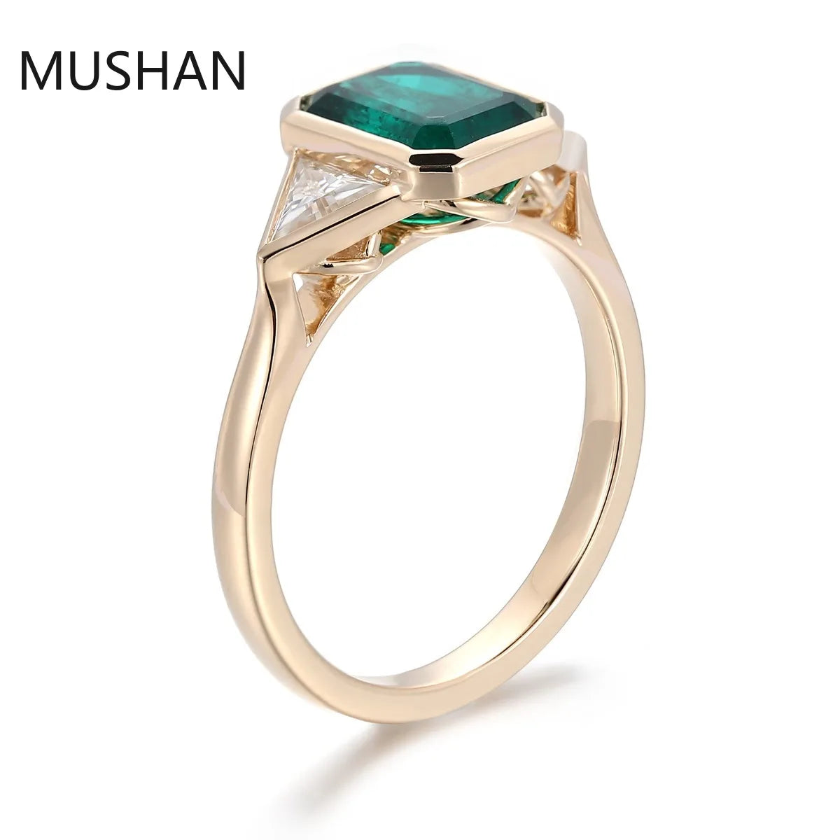 MUSHAN Luxury Custom 14K 18K Gold Rings Band Jewelry With Moissanite Diamond Lab Grown Gemstones Diamond Wedding Ring For Women
