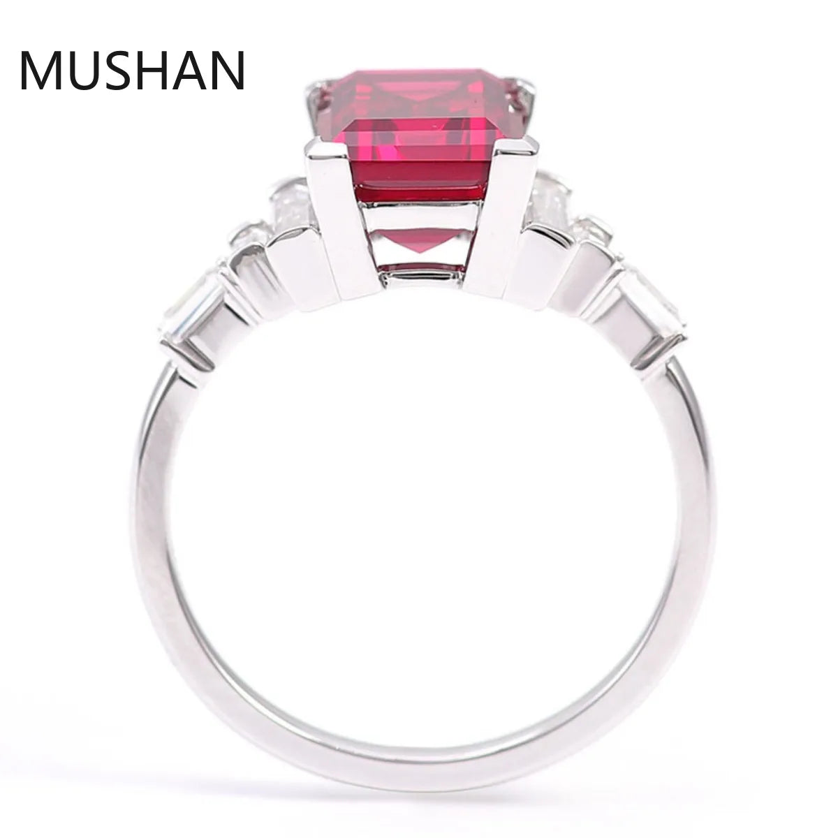 MUSHAN Luxury Custom 14K 18K Gold Rings Band Jewelry With Moissanite Diamond Lab Grown Gemstones Diamond Wedding Ring For Women