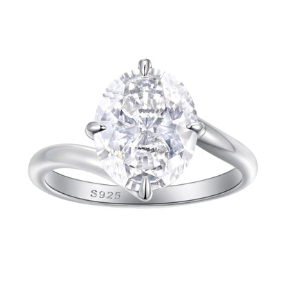 Bague MuShan Luxury Jewelry en argent sterling 925, oxyde de zirconium 5A en forme de cœur, style décontracté pour filles, plaqué or véritable, joaillerie fine