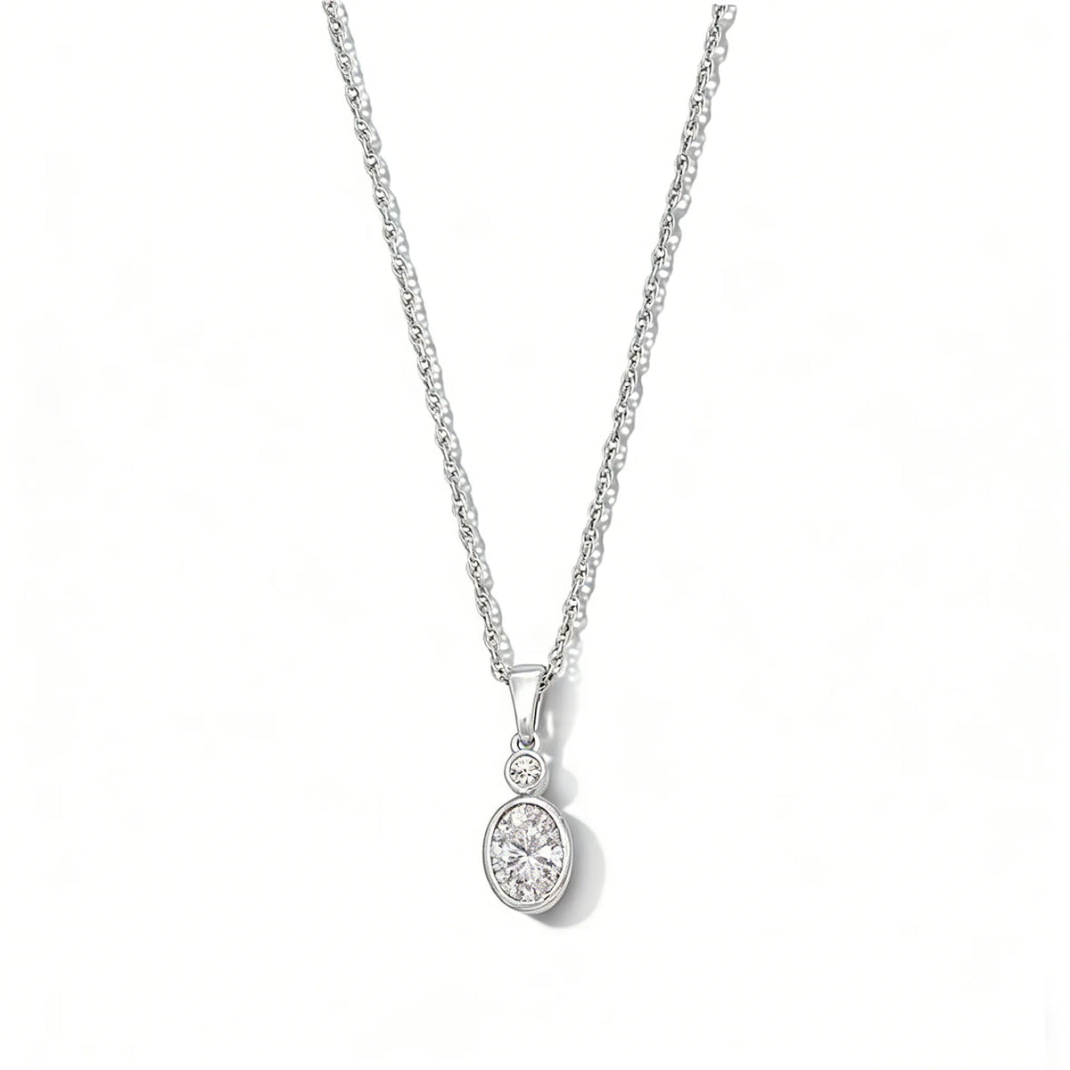Collar de plata de ley 925 de joyería a medida MUSHAN, colgante de moissanita color D VVS, joyería fina para novia, plata de ley 925 con diamante