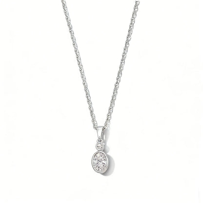 Collar de plata de ley 925 de joyería a medida MUSHAN, colgante de moissanita color D VVS, joyería fina para novia, plata de ley 925 con diamante