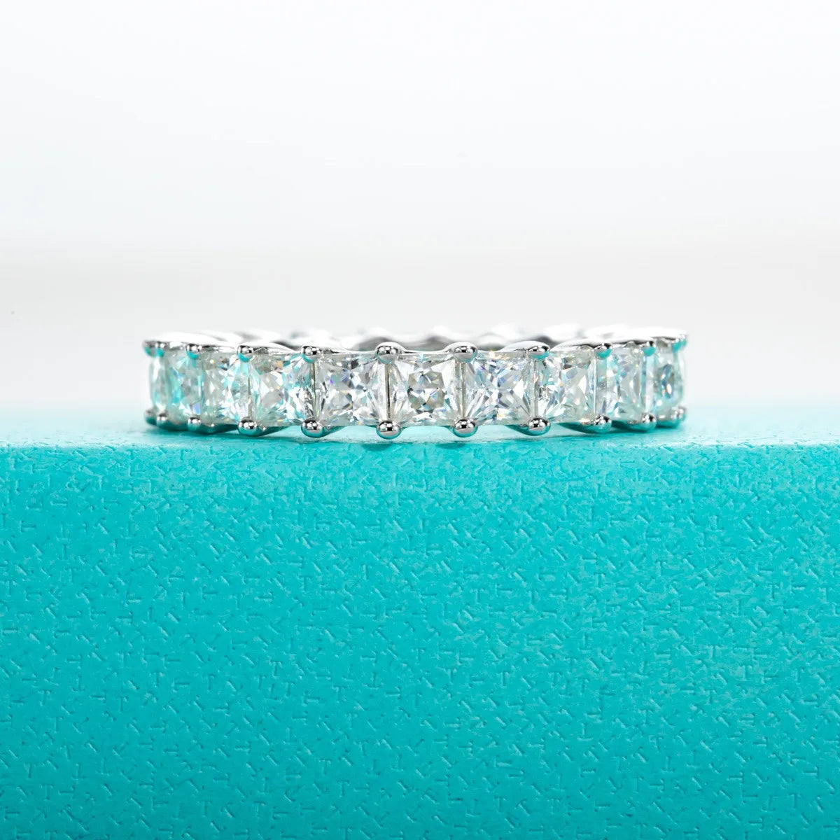 MUSHAN Luxury Jewelry 925 Sterling Silver Ring Band Women GRA Certificated Moissanite Diamond Emerald D Color Rings Fine Jewelry