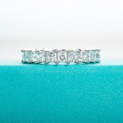 MUSHAN Luxury Jewelry 925 Sterling Silver Ring Band Women GRA Certificated Moissanite Diamond Emerald D Color Rings Fine Jewelry