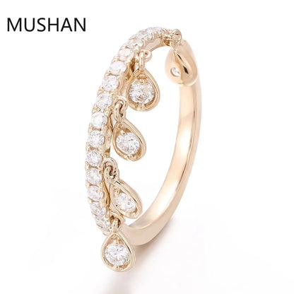 MUSHAN Luxury Custom 14K 18K Gold Rings Band Wedding Jewelry Luxury IGI Certificated Lab Grown Diamond Ring For Women Gifts