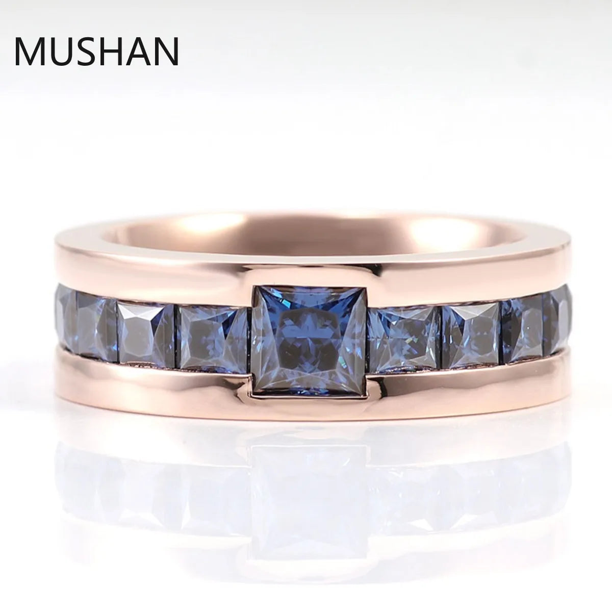 MUSHAN Luxury Custom 14K 18K Gold Rings Band Jewelry With Moissanite Diamond Lab Grown Gemstones Diamond Wedding Ring For Women