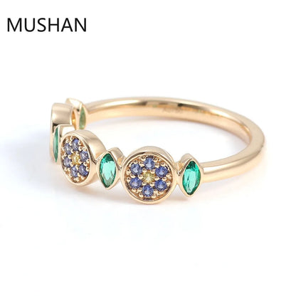 MUSHAN Luxury Custom 14K 18K Gold Rings Band Jewelry With Moissanite Diamond Lab Grown Gemstones Diamond Wedding Ring For Women