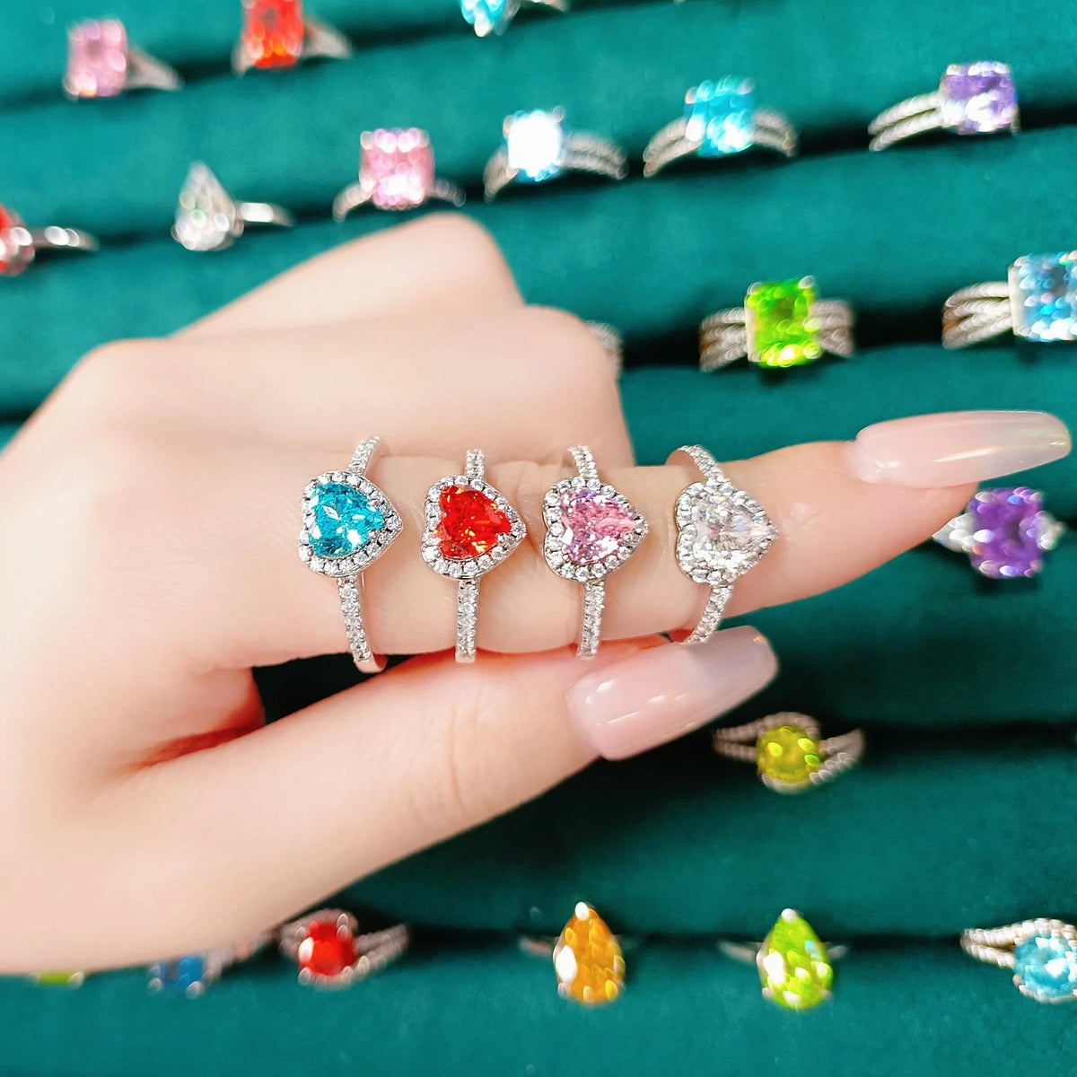 MuShan Jewelry 925 Sterling Silver Ring Wedding Band High Carbon Diamond Daughter Gift Elegant Jewelry Women Rings Fine Jewelry