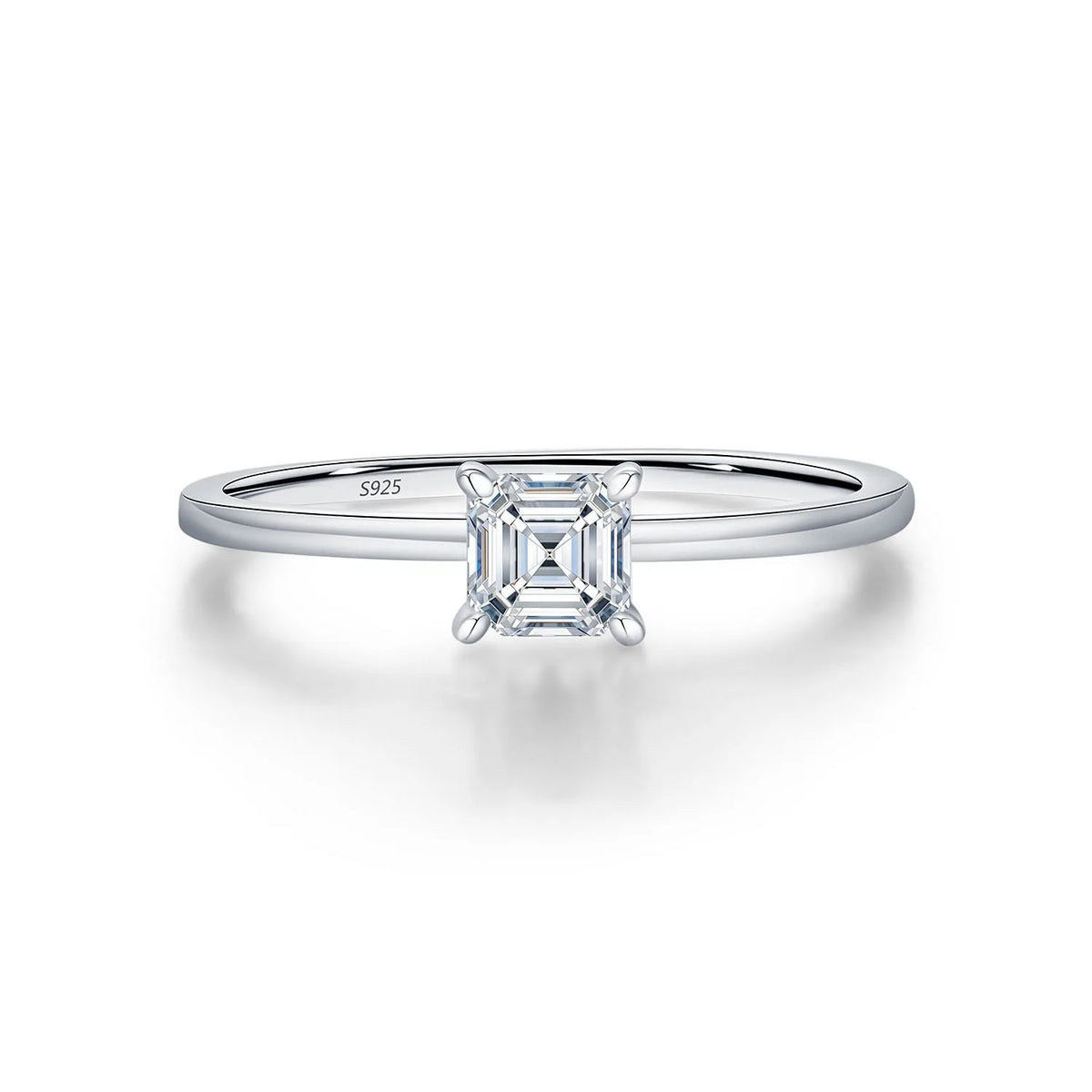 MUSHAN Luxury Jewelry 925 Sterling Silver Ring Band Women GRA Certificated Moissanite Diamond Emerald D Color Rings Fine Jewelry