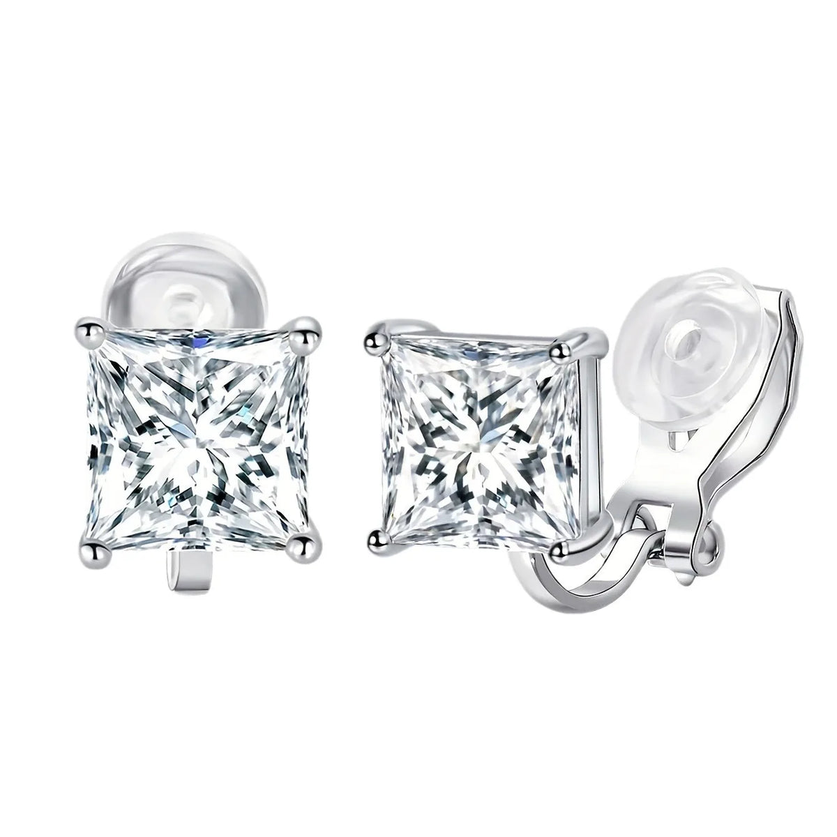 MS Luxury Jewelry 925 Sterling Silver Ear Clip Earrings For Women CMA Certificate Gemstones Drop Earring Ear Clip Jewelry