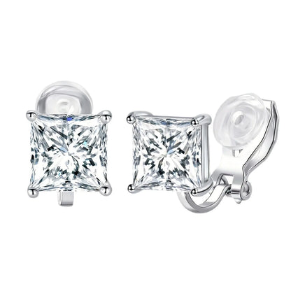 MS Luxury Jewelry 925 Sterling Silver Ear Clip Earrings For Women CMA Certificate Gemstones Drop Earring Ear Clip Jewelry