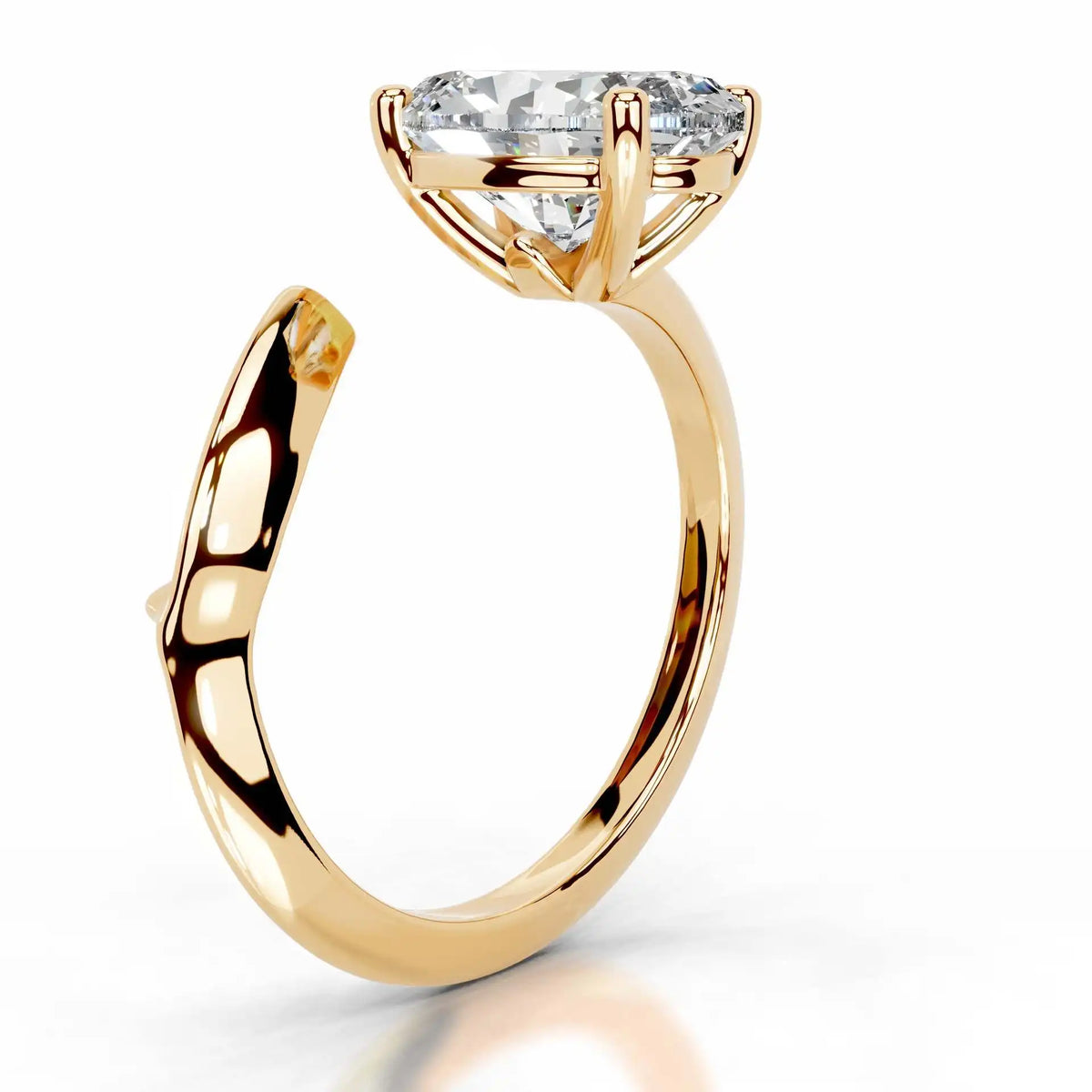 MUSHAN Bespoke Luxury Jewelry 925 Sterling Silver Ring D VVS1 Moissanite Ring for Women 18K Gold Plated MST Patent Fine Jewelry