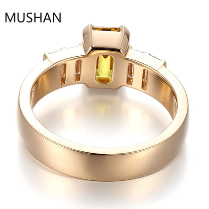 MUSHAN Luxury Custom 14K 18K Gold Rings Band Jewelry With Moissanite Diamond Lab Grown Gemstones Diamond Wedding Ring For Women