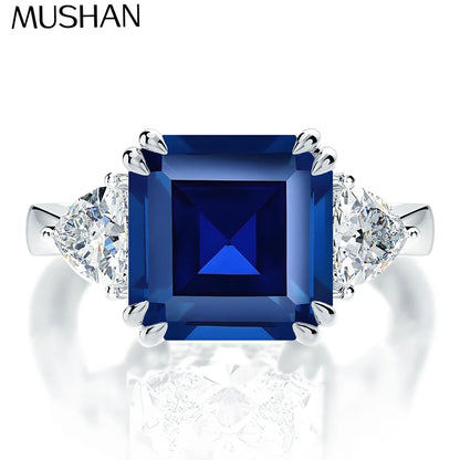 Anillo de boda de plata de ley 925 de MuShan Jewelry, diamante de alto carbono, regalo para despedida de soltera, regalo del Día de la Madre, anillos para mujer, joyería fina
