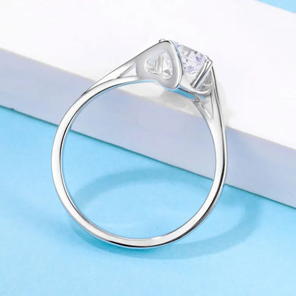 MuShan Designer Jewelry 925 Sterling Silver Ring Brilliant Moissanite Bespoke Ring for Her 18K Gold Plated MST Patent Rings