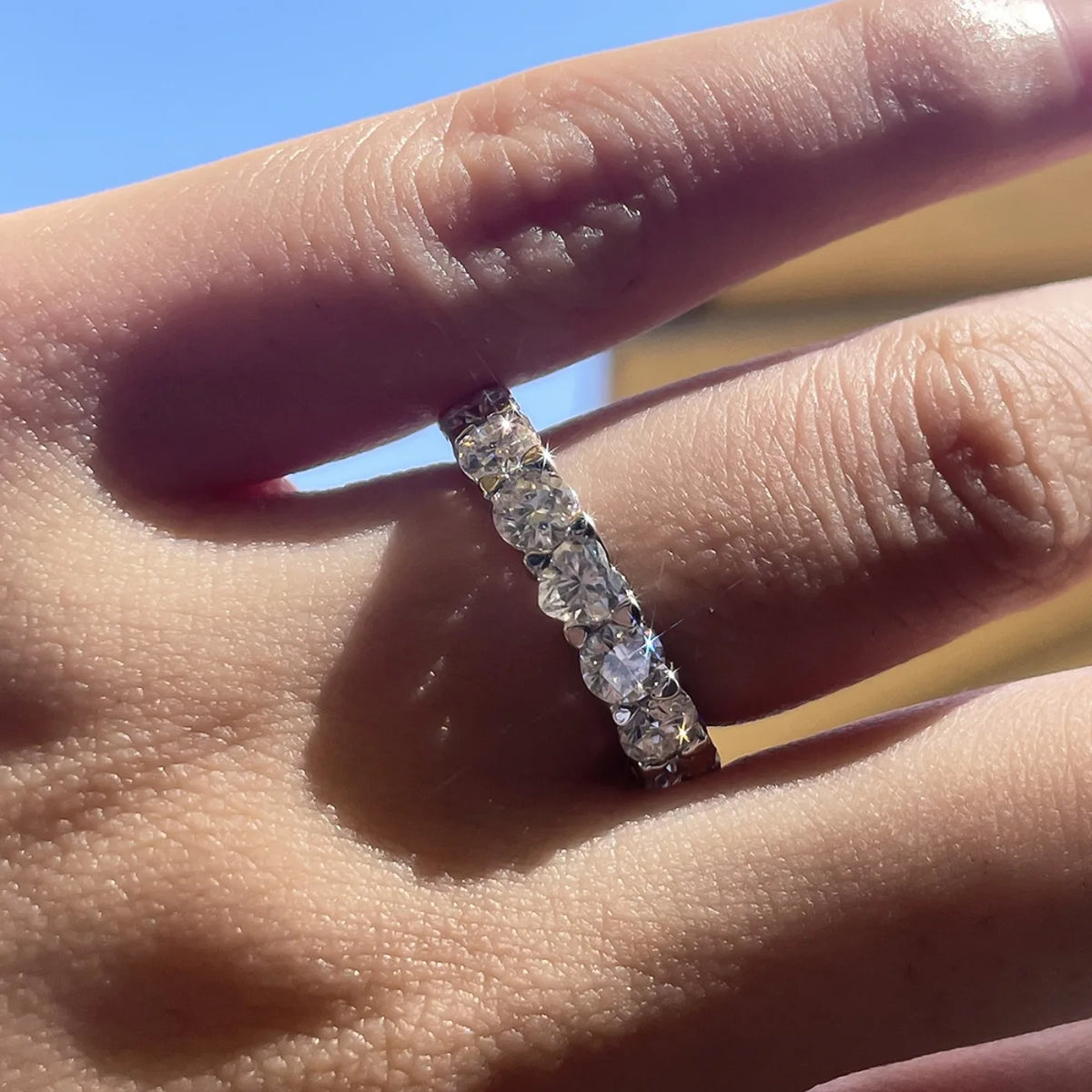 MUHAN Luxury Jewelry  925 Sterling Silver Ring Wedding Band  Women GRA Certificate Moissanite Diamond Rings D Color Fine Jewelry