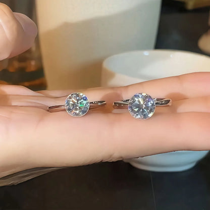 MUHAN Luxury Jewelry  925 Sterling Silver Ring Wedding Band  Women GRA Certificate Moissanite Diamond Rings D Color Fine Jewelry