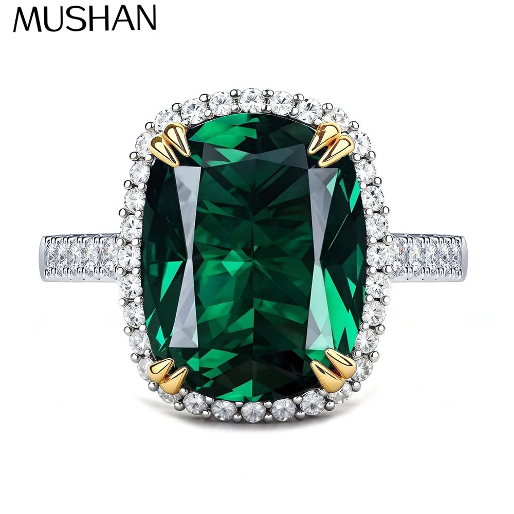 MuShan Jewelry 925 Sterling Silver Ring Wedding Band High Carbon Diamond Glamorous Style Daughter Gift Women Rings Fine Jewelry