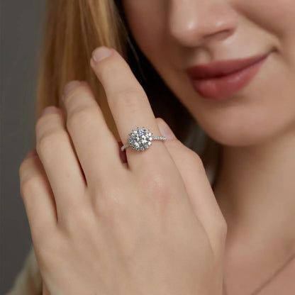 MUHAN Luxury Jewelry  925 Sterling Silver Ring Wedding Band  Women GRA Certificate Moissanite Diamond Rings D Color Fine Jewelry