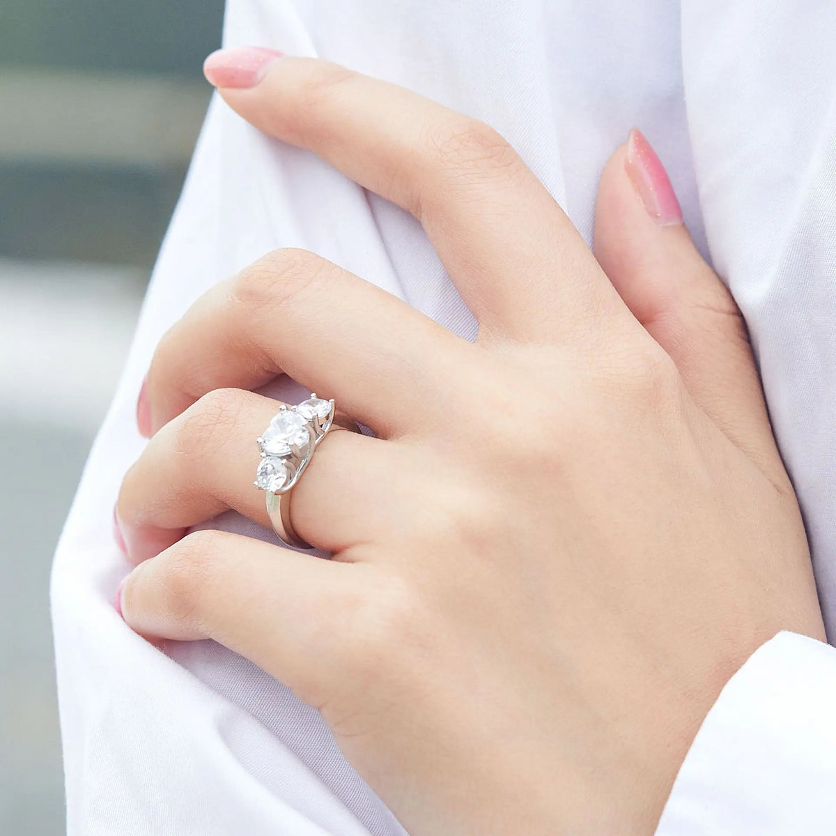 MuShan Jewelry 925 Sterling Silver Rings Bands Engagement Ring 5A Cubic Zirconia Valentine Premium Anniversary  Women Gift